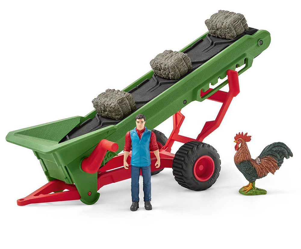 Schleich Figure Domaće životinje - Traka za seno i farmer 42377