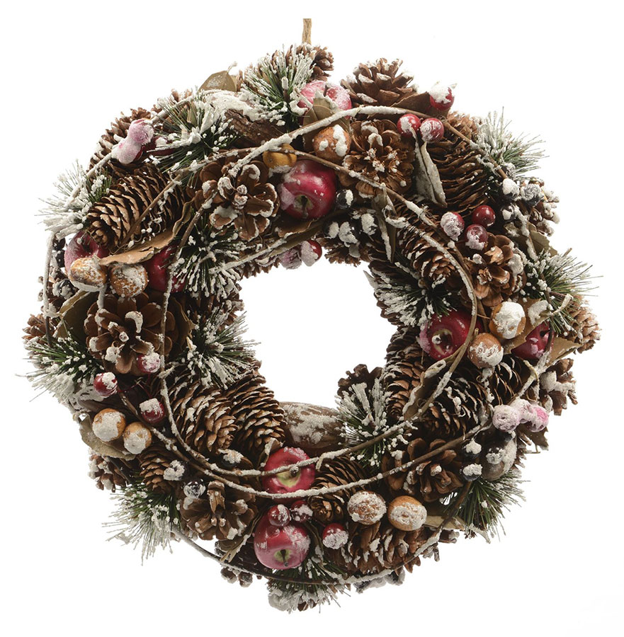 Božićni venac 33cm sa bobicama