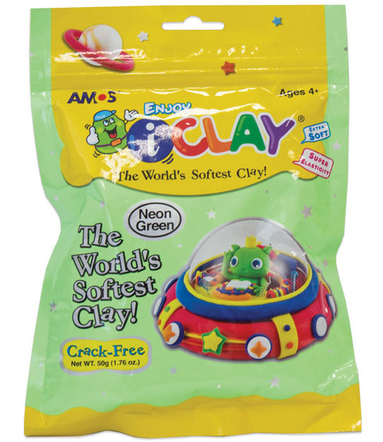 Amos Glina Neon Zelena 50g IC9676