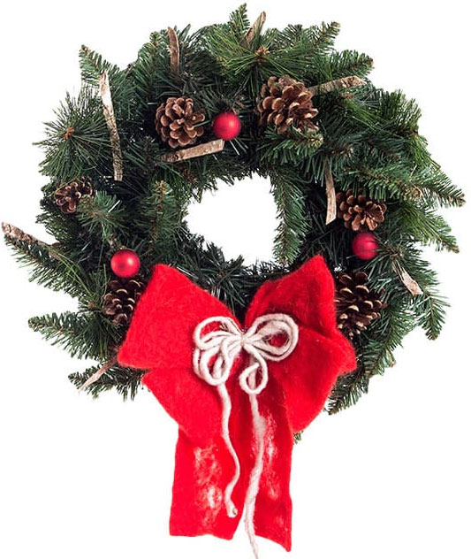 Božićni venac sa ukrasima 30 cm