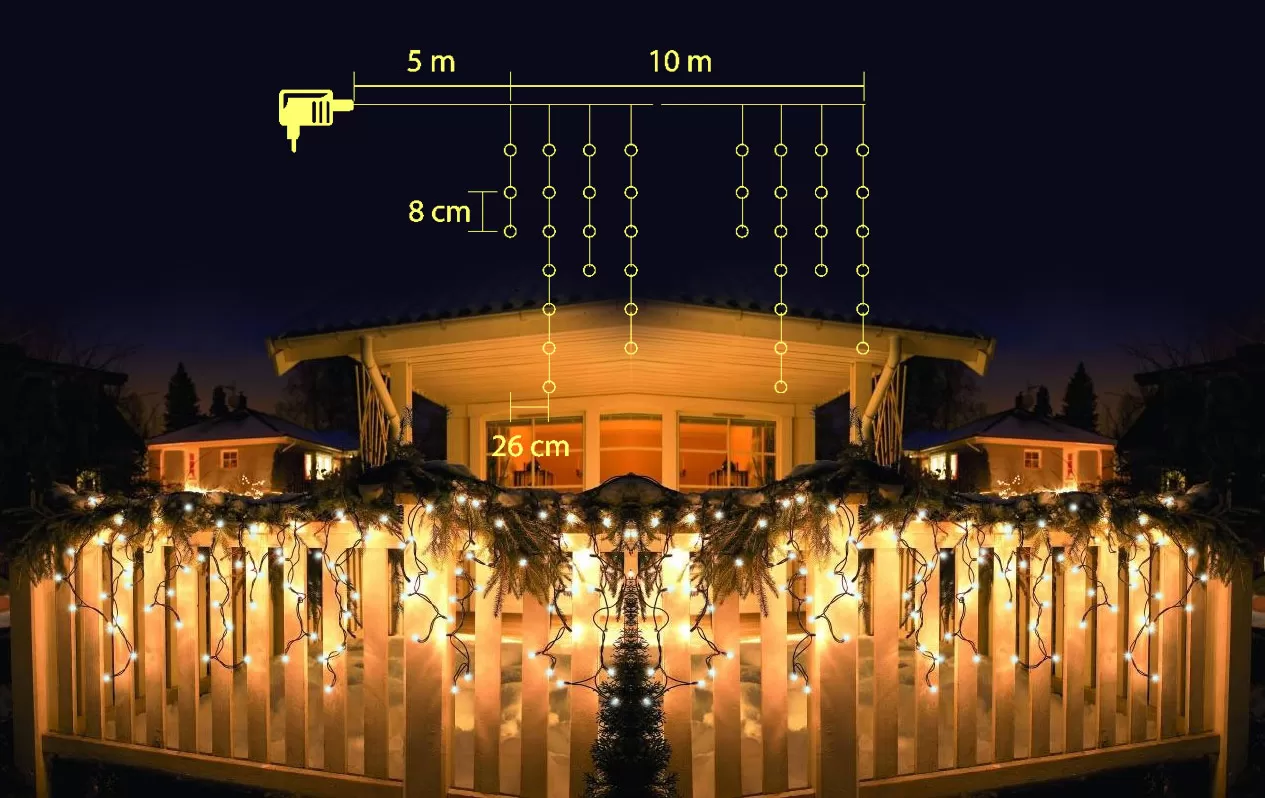 Novogodišnja rasveta za spoljnu i unutrašnju upotrebu 200LED 10m