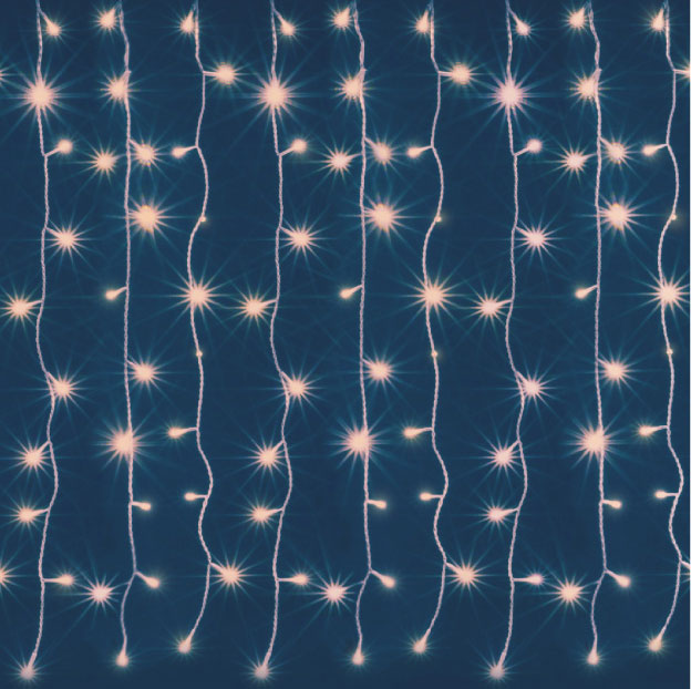 Novogodišnja LED zavesa 120x140cm sa 168 toplo belih lampica