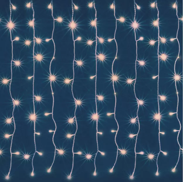 Novogodišnja LED zavesa 120x140cm sa 168 toplo belih lampica