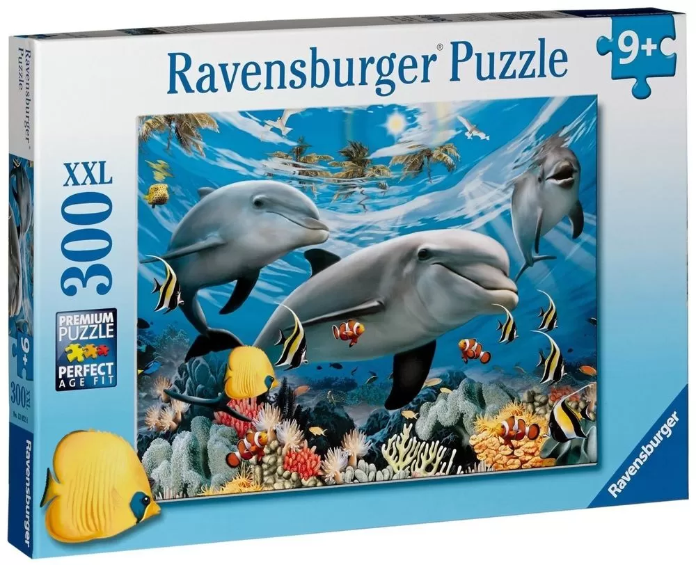 Ravensburger puzzle XXL - Životinje - Delfini - Caribbean Smile 300 delova RA13052