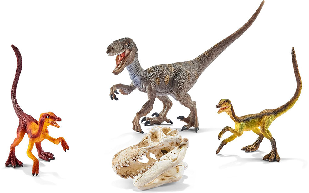 Schleich Figurice Dinosaurusi - Velociraptor i Kompsognatusi u lovu 42259