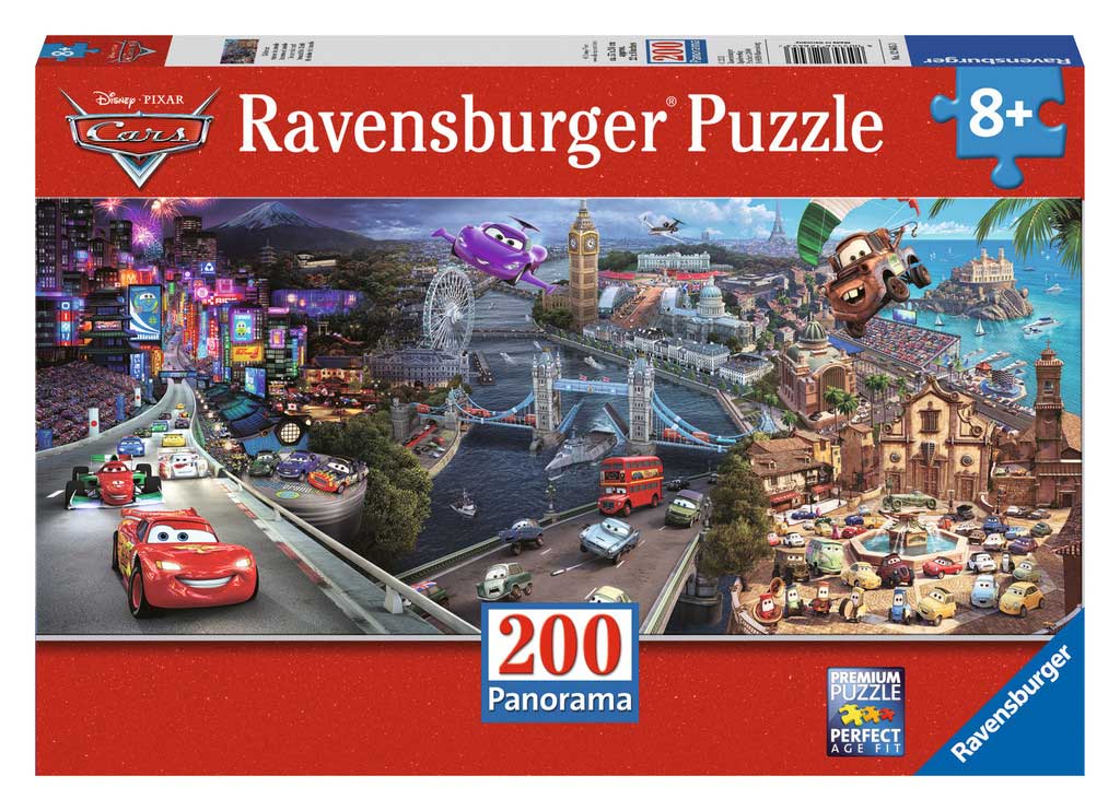 Ravensburger puzzle Disney - PIXAR - Cars 200 delova PANORAMA prikaz RA12645