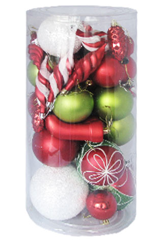 Novogodišnji ukrasi Set 44 komada Raznobojni