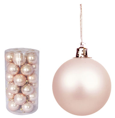 Novogodišnji ukrasi Kugle 5cm Set 30 komada Roze