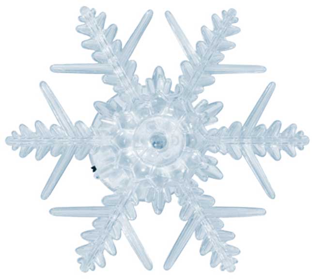 Pahulja za prozor svetleća sa LED diodom 5 komada KID331/WH