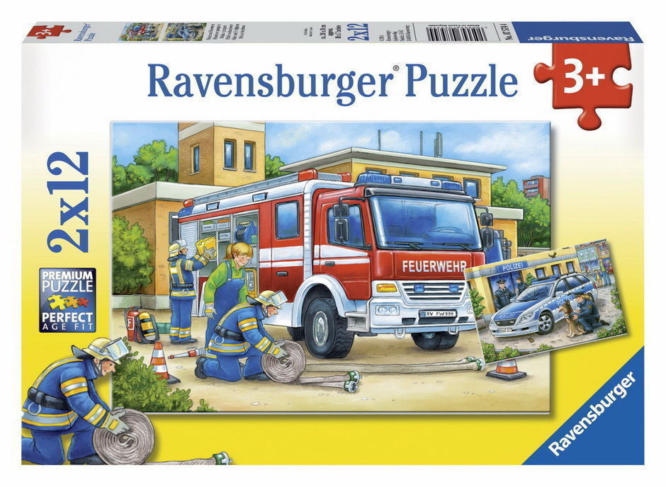 Ravensburger puzzle  Dečije puzle - 2x12 - Police and Firefighters  2x12 delova  RA07574