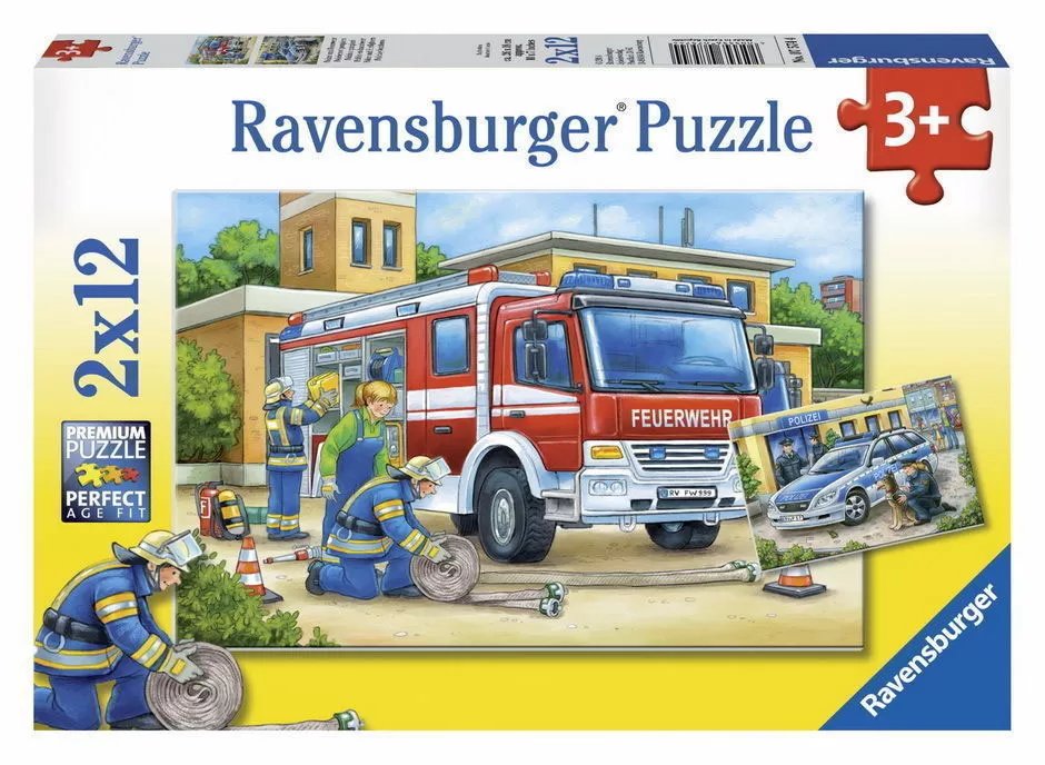 Ravensburger puzzle Dečije puzle - 2x12 - Police and Firefighters 2x12 delova RA07574