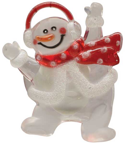 Svetleći Sneško za prozor sa kolor LED diodom KID322