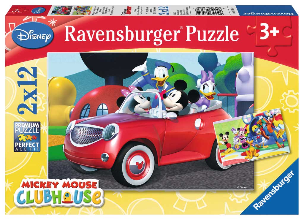 Ravensburger puzzle  Dečije puzle - 2x12 - Disney - Mickey Mouse Club House  2x12 delova  RA07565