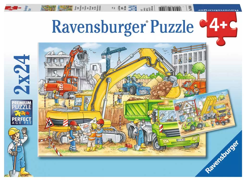 Ravensburger puzzle Dečije puzle - 2x24 - Gradilište 2x24 dela RA07800