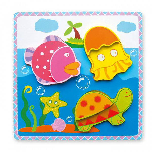 Viga drvena umetaljka 2 nivoa vodeni svet 59305A