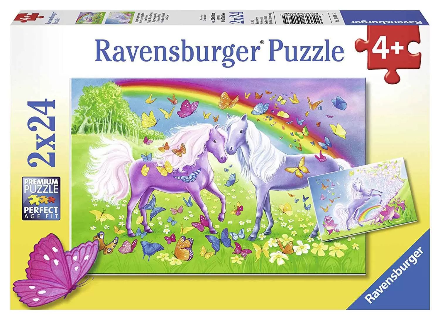 Ravensburger puzzle Dečije puzle - 2x24 - Životinje - Konji - Rainbow Horses 2x24 delova RA09193