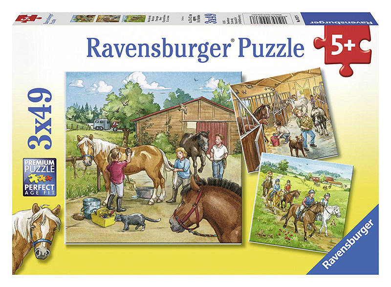 Ravensburger puzzle Dečije puzle - 3x49 - Životinje - Konji - A Day with Horses   3x49 delova RA09237