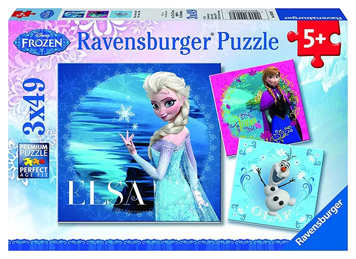 Ravensburger puzzle Dečije puzle - 3x49 - Disney - Frozen - Elsa, Anna i Olaf 3x49 delova RA09269
