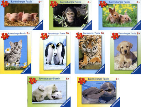Ravensburger puzzle Dečije puzle - Mini Puzzle - Životinje - Animals  54 dela RA09430