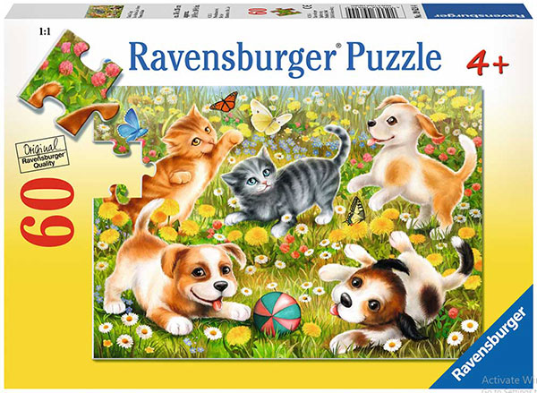 Ravensburger puzzle Dečije puzle - 60 - 1:1 - Životinje - Kučići - Mace - Cats & Dogs   60 delova RA09624