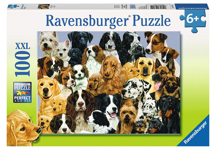 Ravensburger puzzle Dečije puzle - XXL - Životinje - Kučići - MotherS Pride   100 delova RA10745