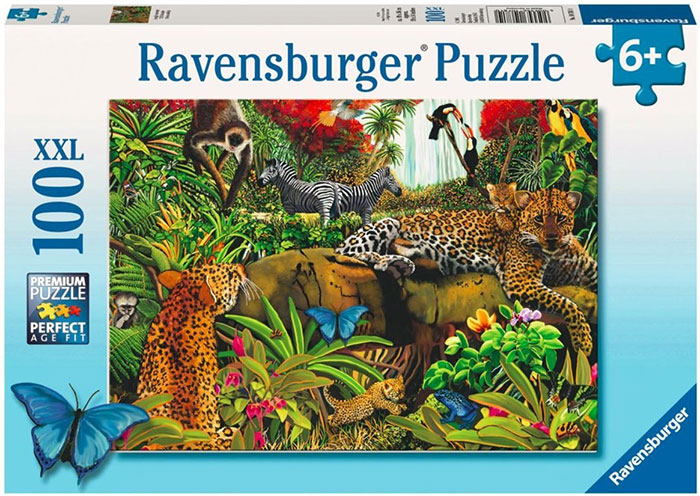 Ravensburger puzzle Dečije puzle - XXL - Životinje - Divlje životinje - Wild Jungle  100 delova RA10781