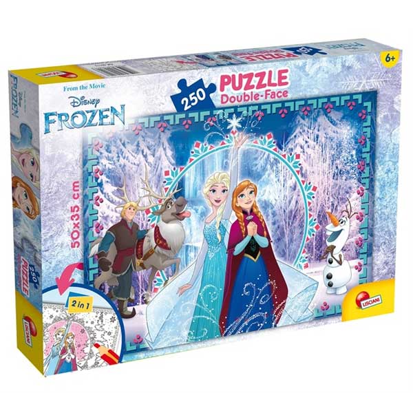 Lisciani Slagalica 250 Delova-Frozen 2 u 1 Složi i Oboji 33586