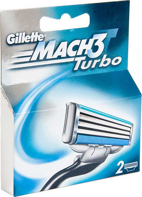 Gillette Mach3 Turbo Dve rezervne glave brijača 0501148