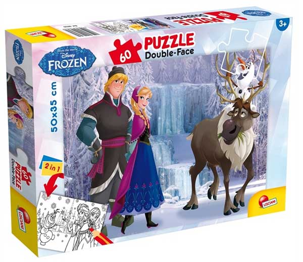 Lisciani Slagalica 60 Delova Frozen 2u1 Složi i Oboji 31663