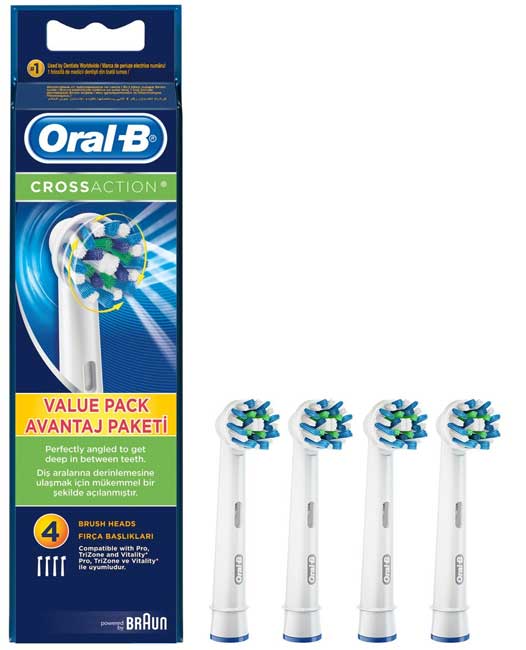 Oral-B rezervni nastavci za električnu četkicu za zube 4kom. Cross Action 500285
