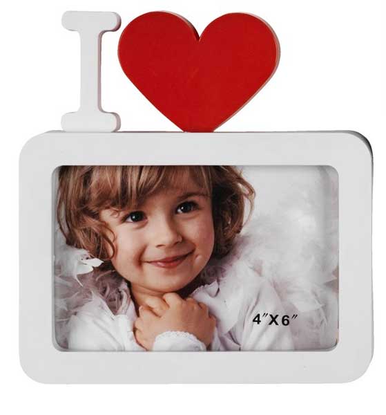 Ram Za Slike Vega 10x15 sa srcem bela