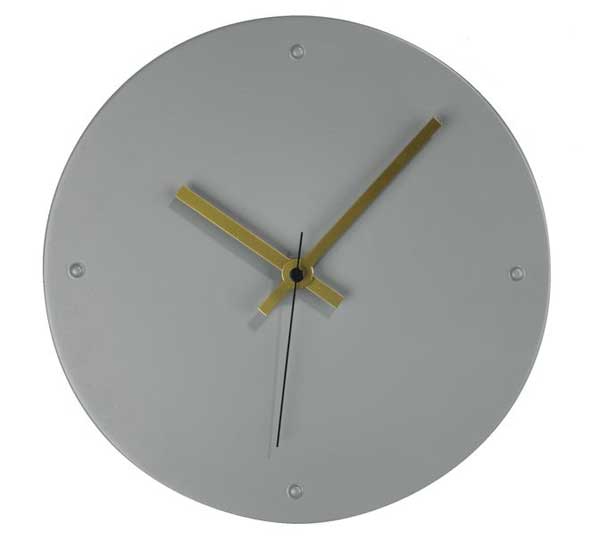 Zidni Sat Deni prečnik 25cm siva