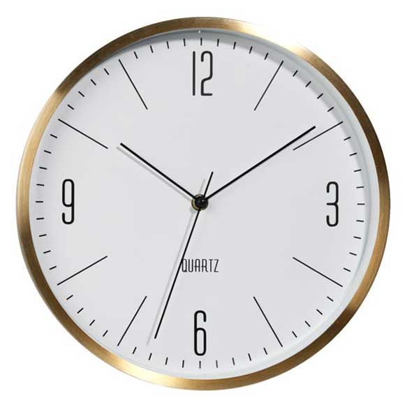 Zidni Sat Heli prečnik 30cm mesing