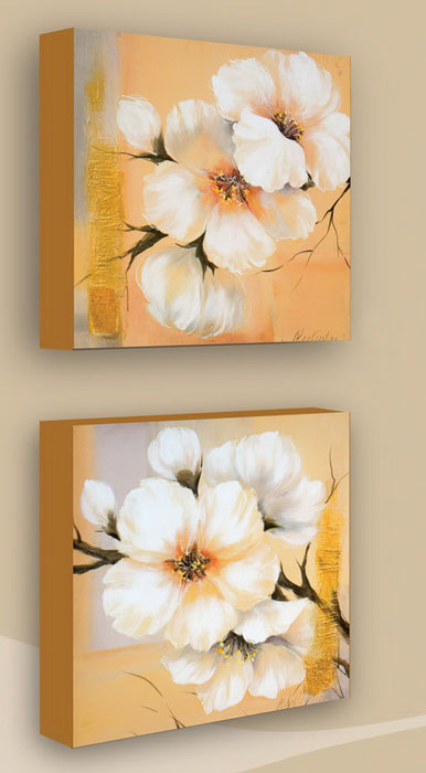 White Flower 18x18 cm x 2