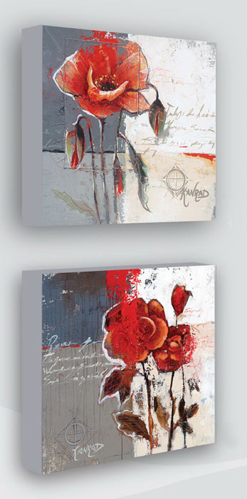 Red for flower 18x18 cm x 2