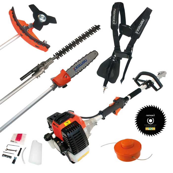 Višenamenski motorni baštenski trimer sa testerom 5u1 set Nemaxx MT 62 - Image 1
