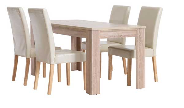 Trpezarijska garnitura Dely Sto i 4 stolice krem - Image 1