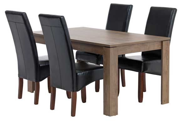 Trpezarijska garnitura Videj 160 Sto i 4 stolice braon - Image 1