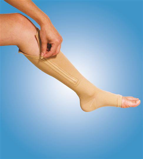 Zip sox - Kompresione čarape sa ziperom bež