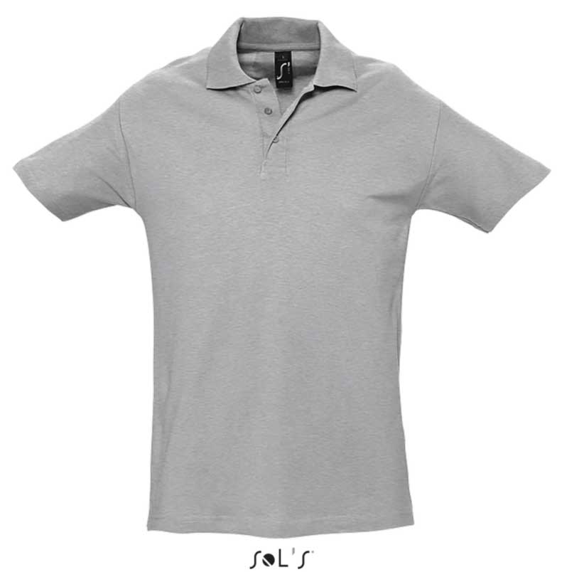 Sols Polo majica za muškarce Spring II Grey Melange veličina L 11362