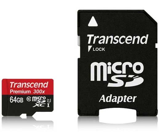 Micro SD memorijska kartica sa adapterom 64GB Transcend TS64GUSDU1
