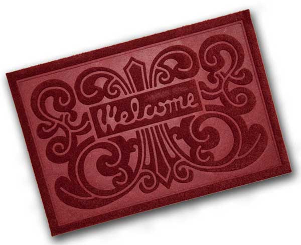 Otirač Basalto Ornament Red 40x60cm 40603