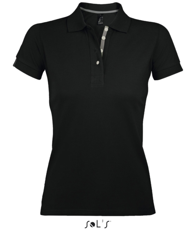 Sols Ženska majica sa kragnom i kratkim rukavima vel. XL Portland Women Black 00575