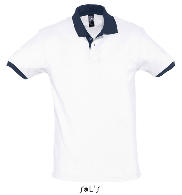 Muška majica sa kragnom veličina S Sols Prince White/French Navy 11369