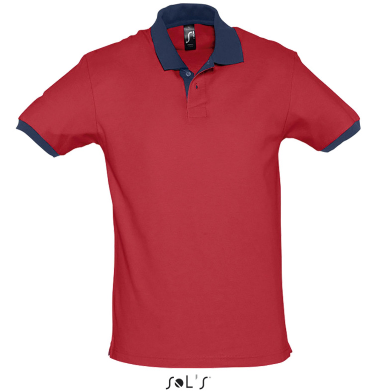 Muška majica sa kragnom veličina L Sols Prince Red/French Navy 11369