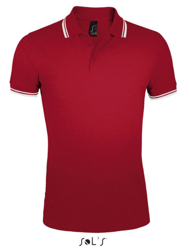 Polo majica za muškarce veličina 3XL Sols Pasadena Red/White 00577