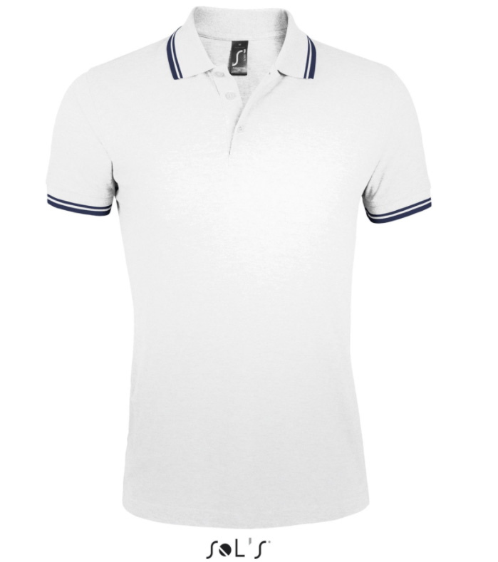 Polo majica za muškarce veličina S Sols Pasadena White/Navy 00577