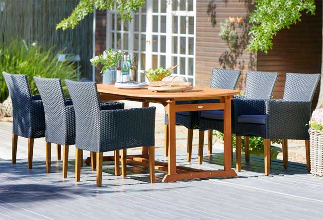 Baštenska garnitura Artena+ Sto i šest stolica