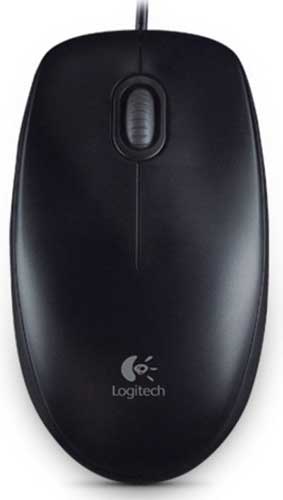 Logitech žični miš B100 OEM crna