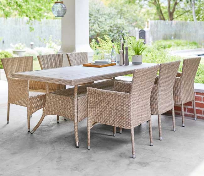 Baštenska garnitura Gavin+ Sto i šest stolica